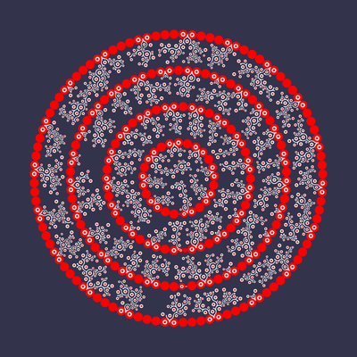 cosmic garden   julien leonard dots art