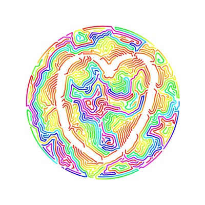 radiant heart   julien leonard dots art