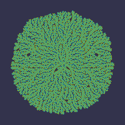 swarming   julien leonard dots art