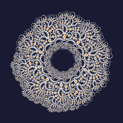 the eye of the sea   julien leonard dots art
