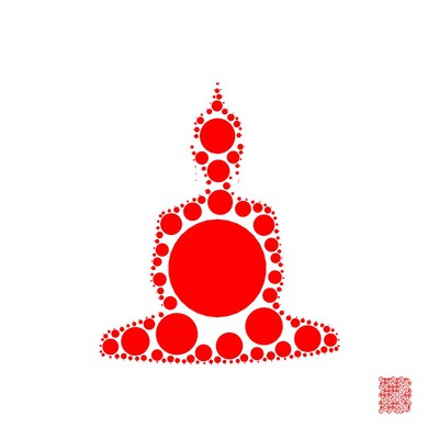 buddha in   julien leonard dots art