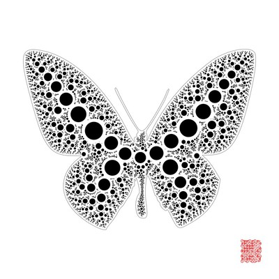 butterfly cross   julien leonard dots art