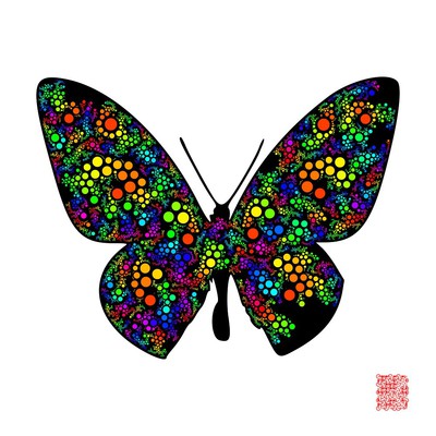 butterflyscape   julien leonard dots art