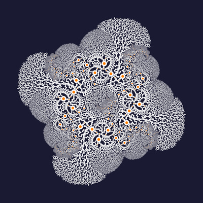 coral nest   julien leonard dots art