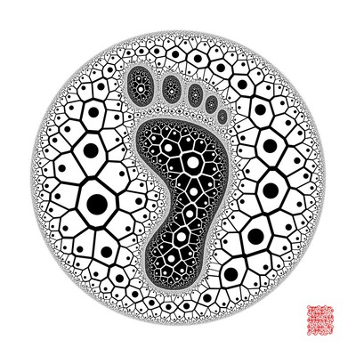 foot print   julien leonard dots art