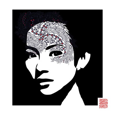 geisha   julien leonard dots art