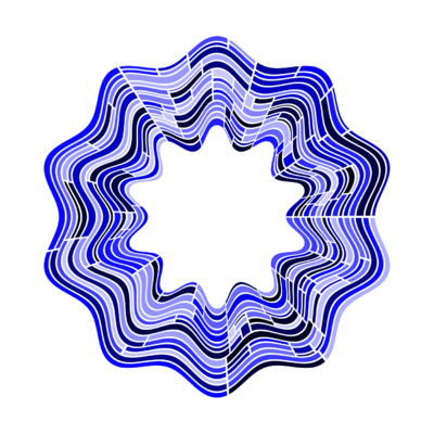 globpattern_ advanced recursion in blue   julien leonard dots art