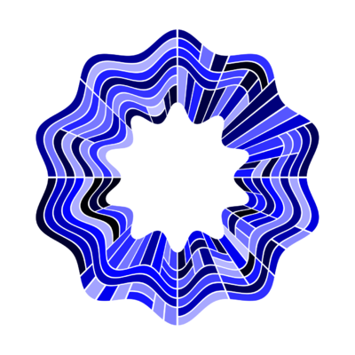 globpattern_ controlled blue recursion   julien leonard dots art