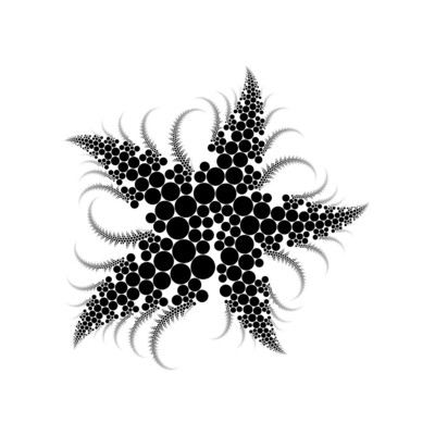 hairy star   julien leonard dots art