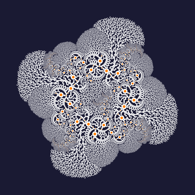 making of coral nest   julien leonard dots art