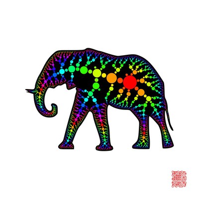 mechalephant   julien leonard dots art