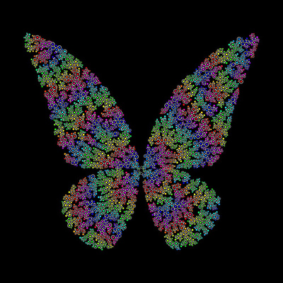 rainbow butterfly   julien leonard dots art