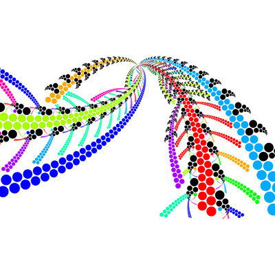 roller coaster   julien leonard dots art