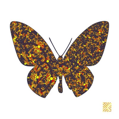 scorching butterfly   julien leonard dots art