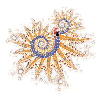 sea stars   julien leonard dots art