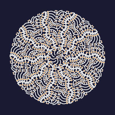 sea urchin   julien leonard dots art