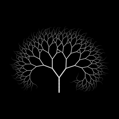 squeleton tree   julien leonard dots art
