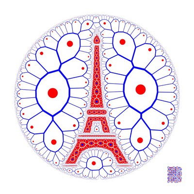 the eiffel tower   julien leonard dots art